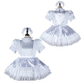 white satin dress G2358
