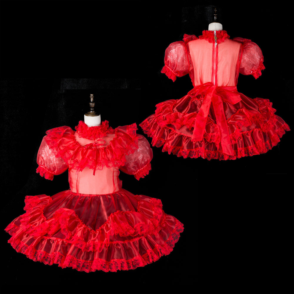 red organza dress G2362