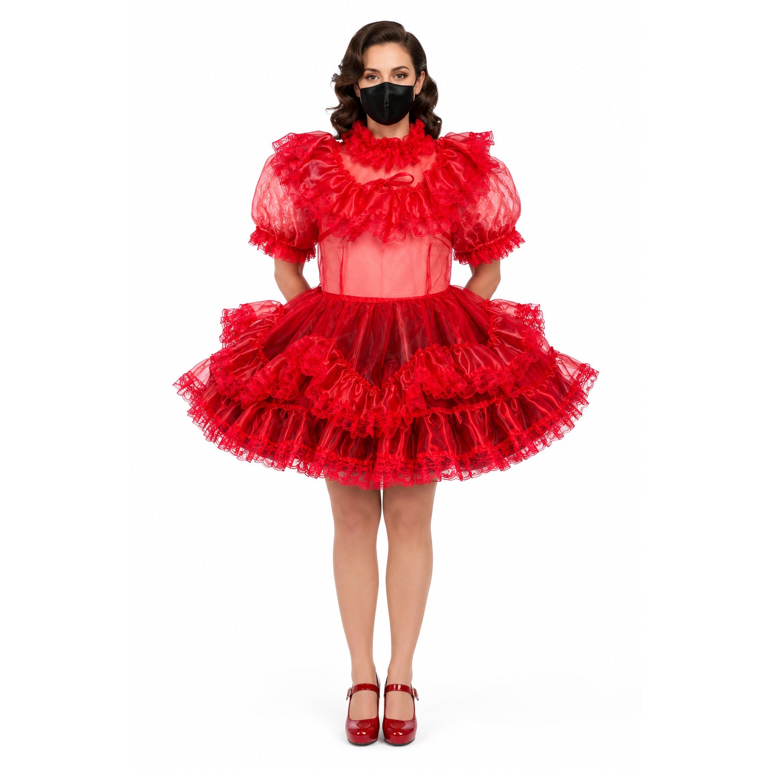 red organza dress G2362