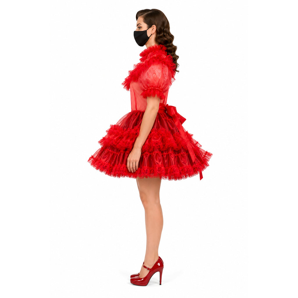 red organza dress G2362