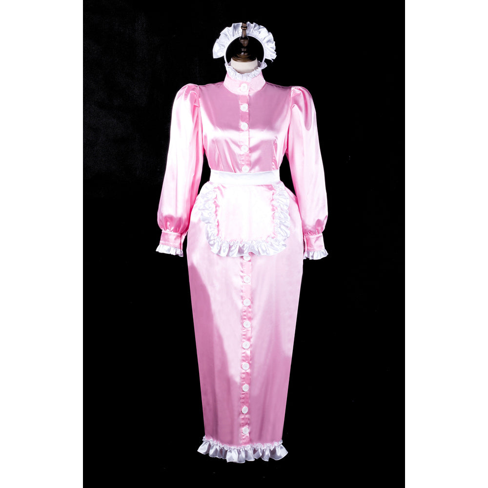 pink satin dress G2367