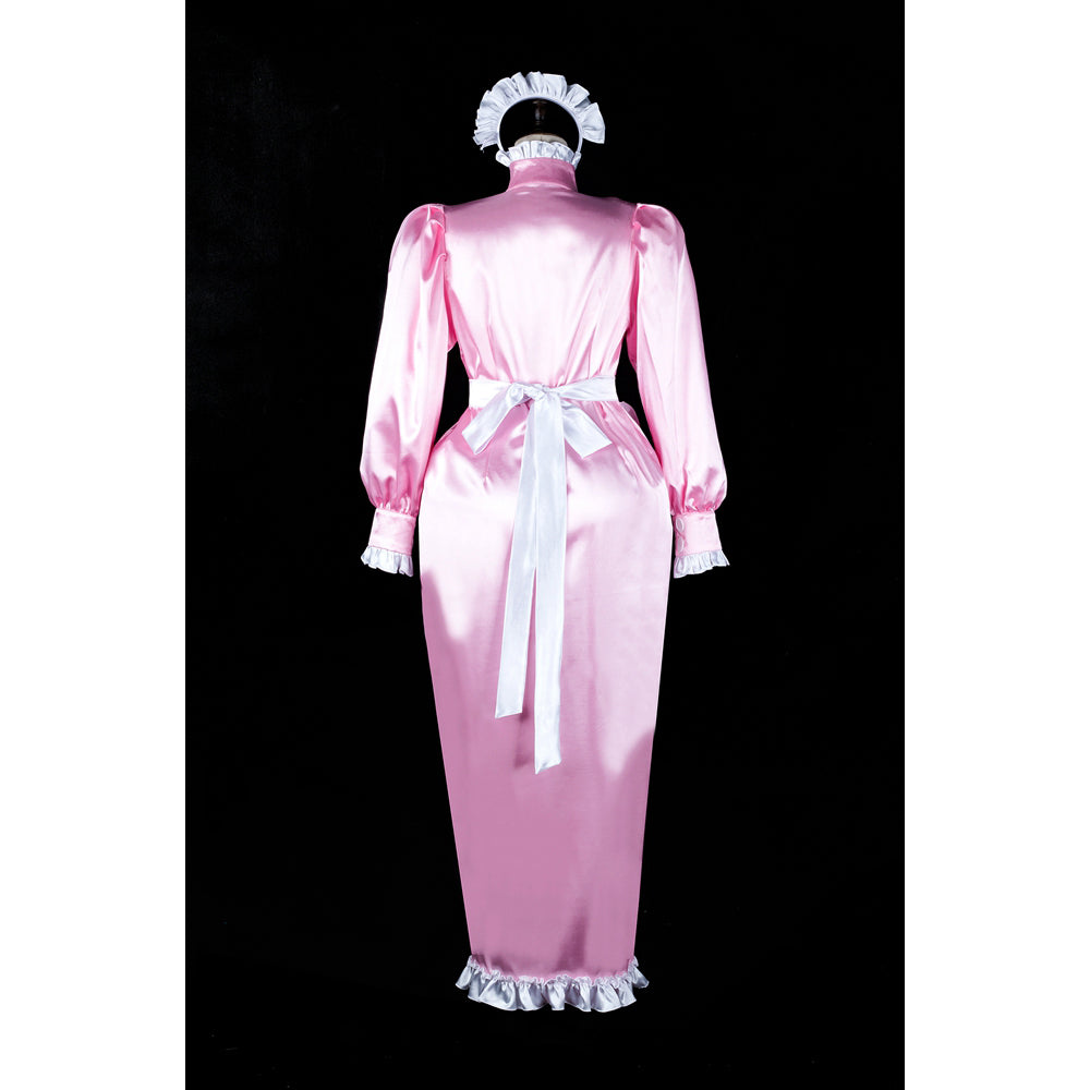 pink satin dress G2367