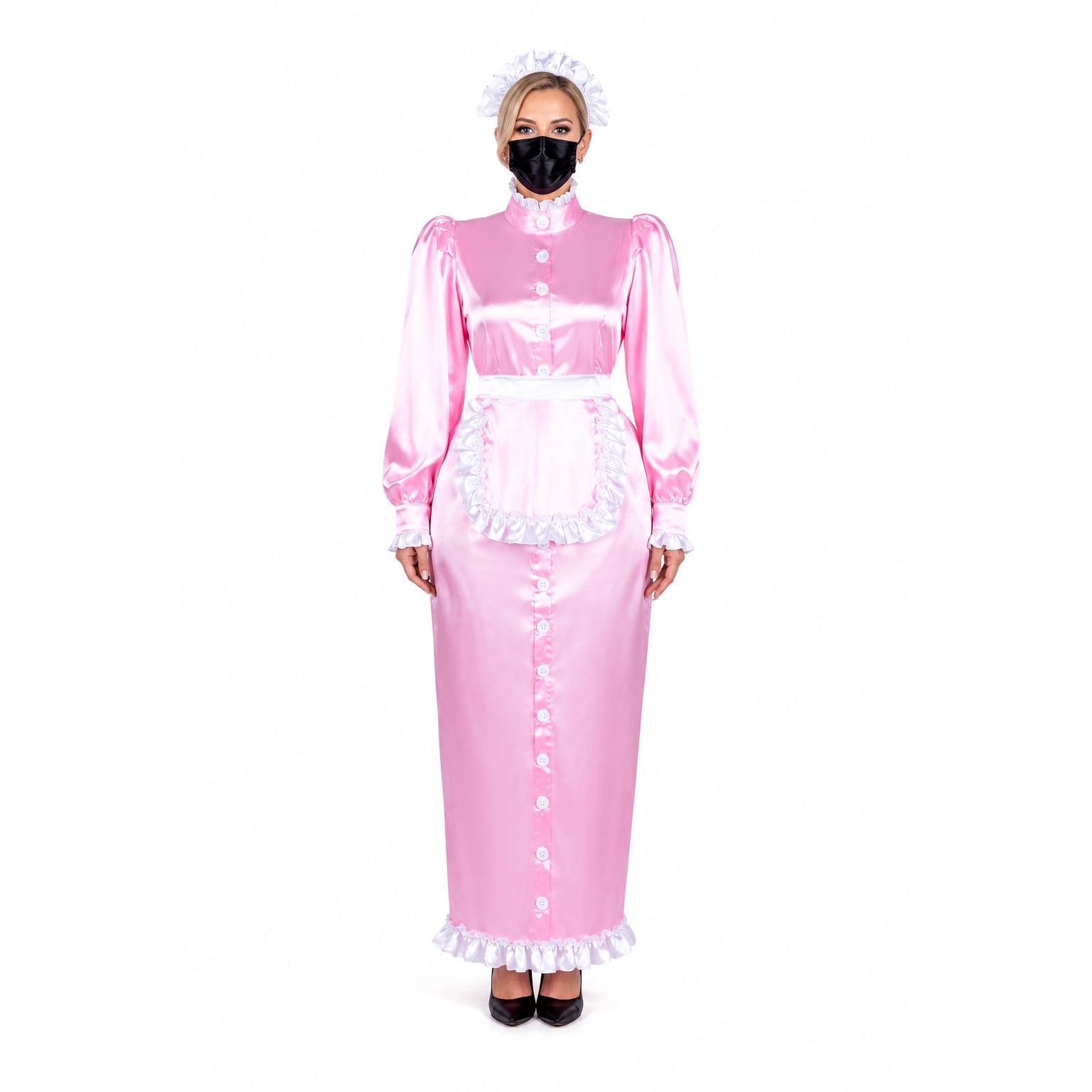 pink satin dress G2367