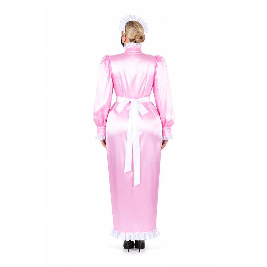 pink satin dress G2367