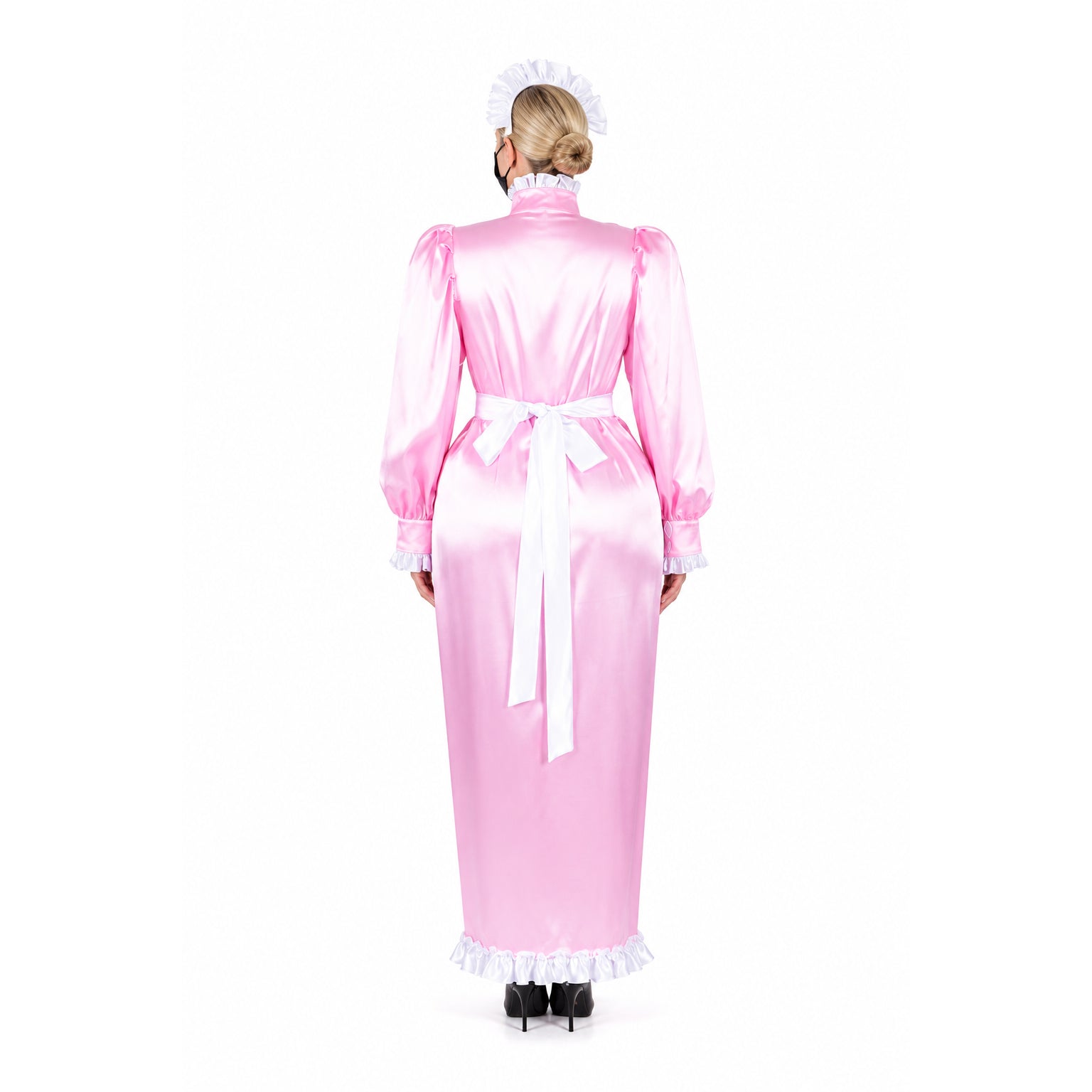 pink satin dress G2367
