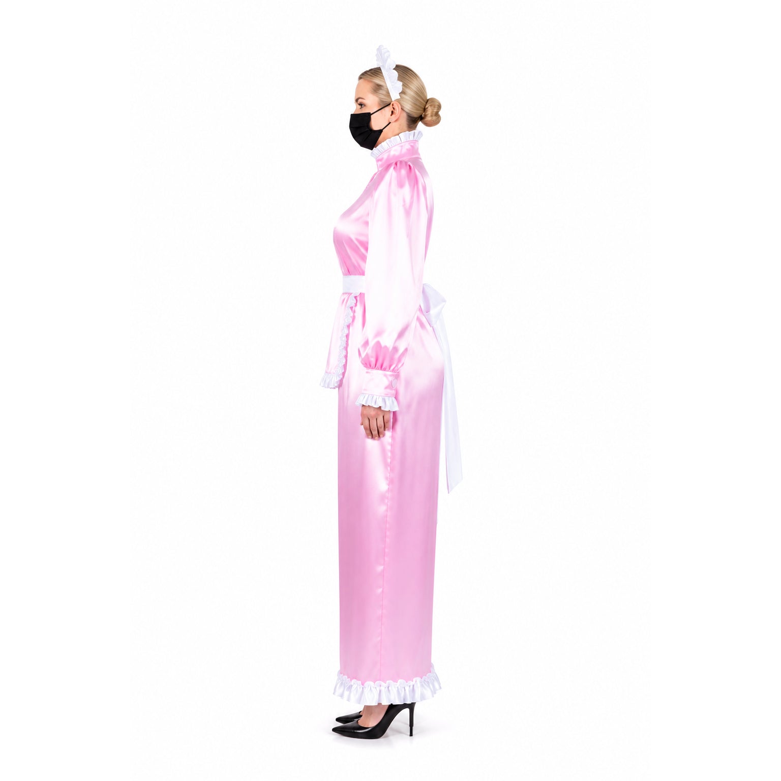 pink satin dress G2367