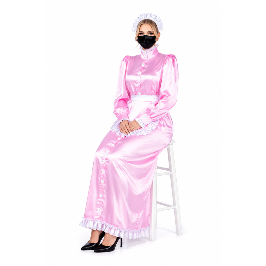 pink satin dress G2367