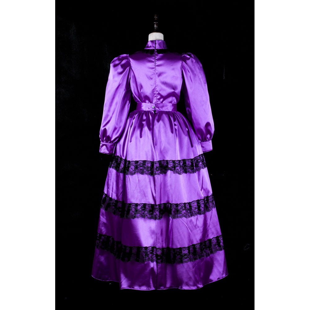 Purple satin dress G2368