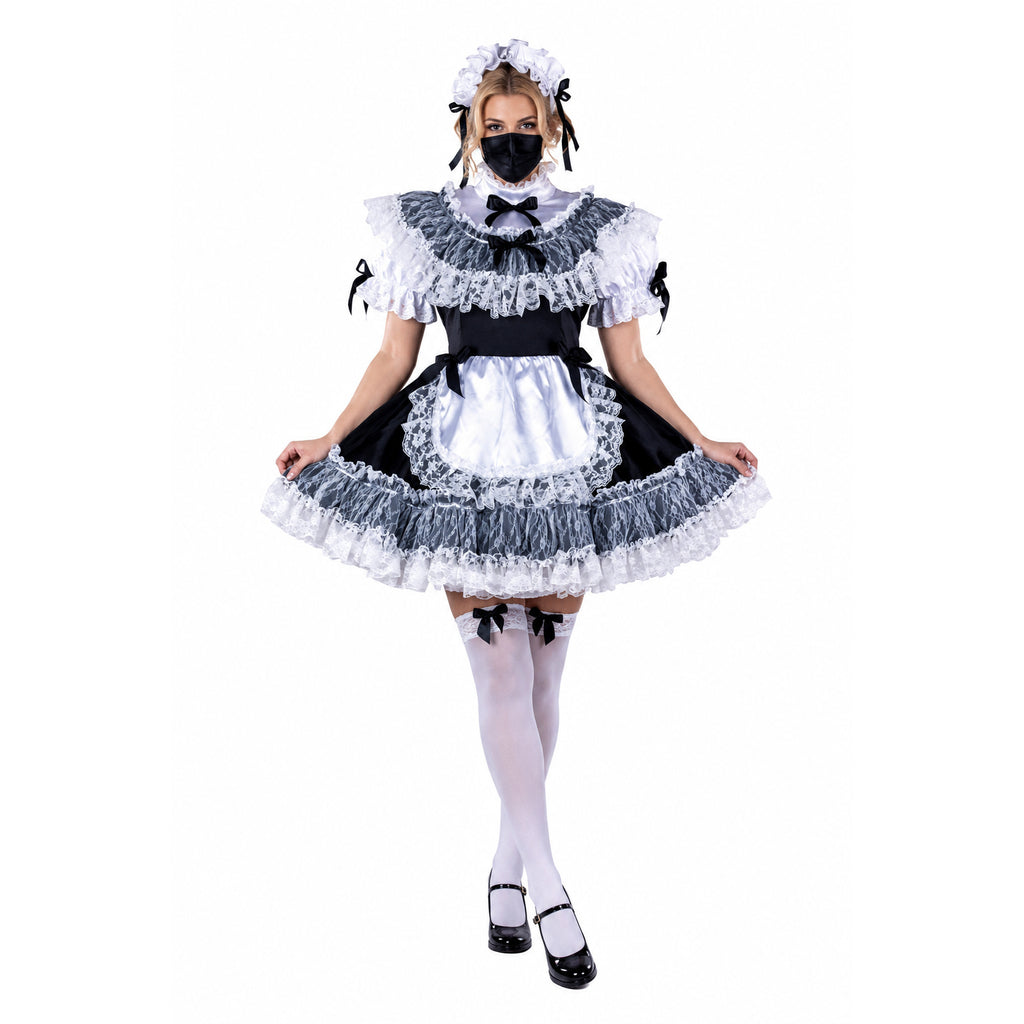 black satin dress G2370