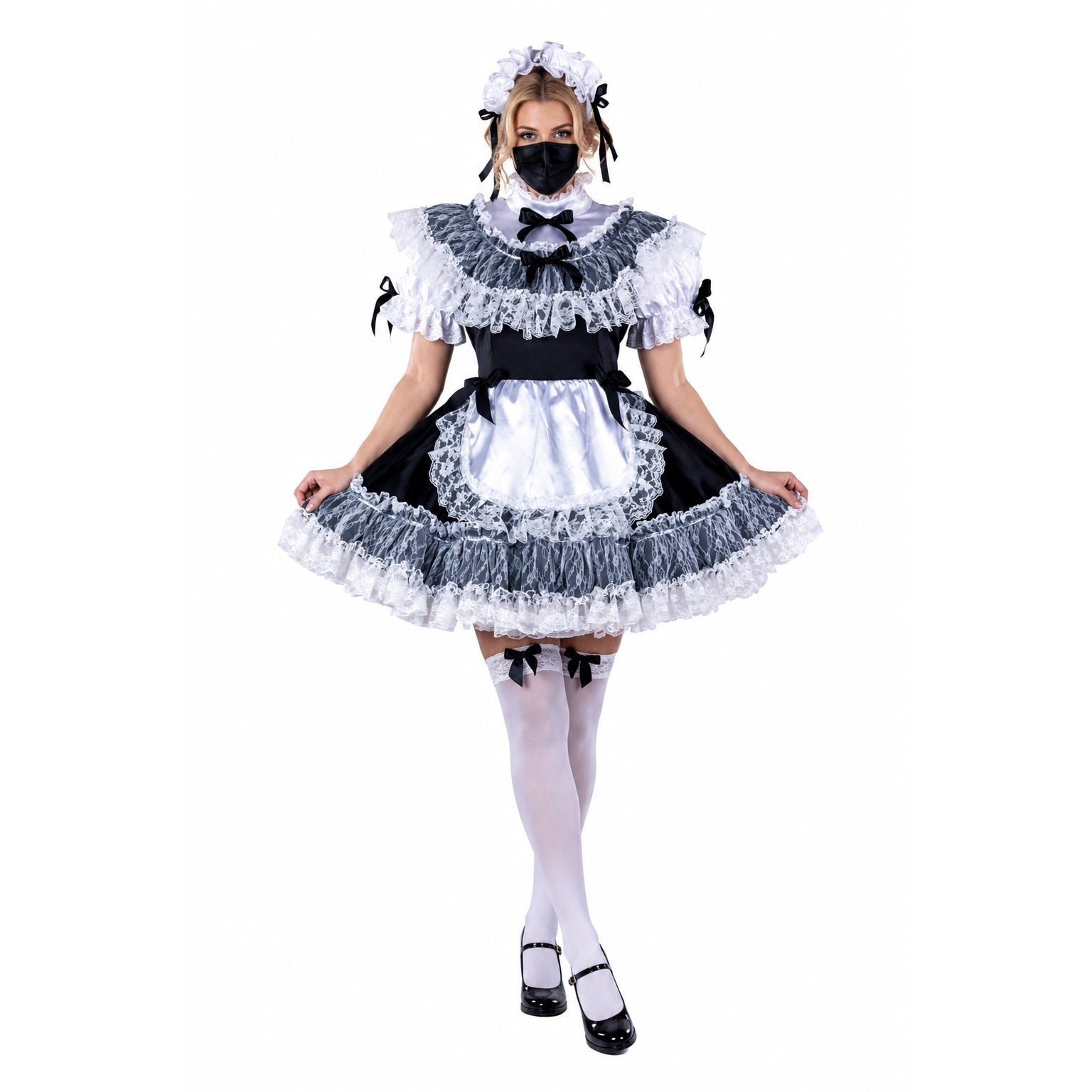 black satin dress G2370