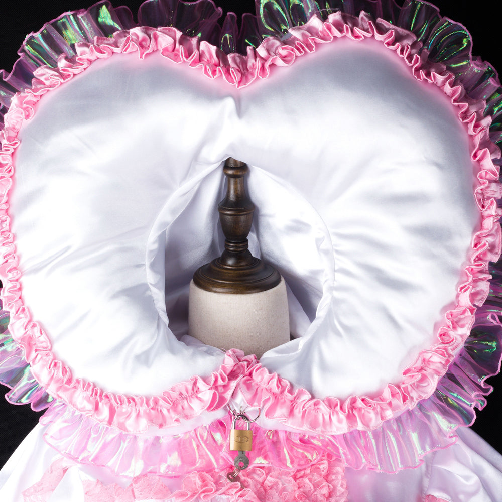 white satin organza dress G2391