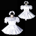 white satin dress G2395