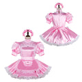 pink satin dress G2396