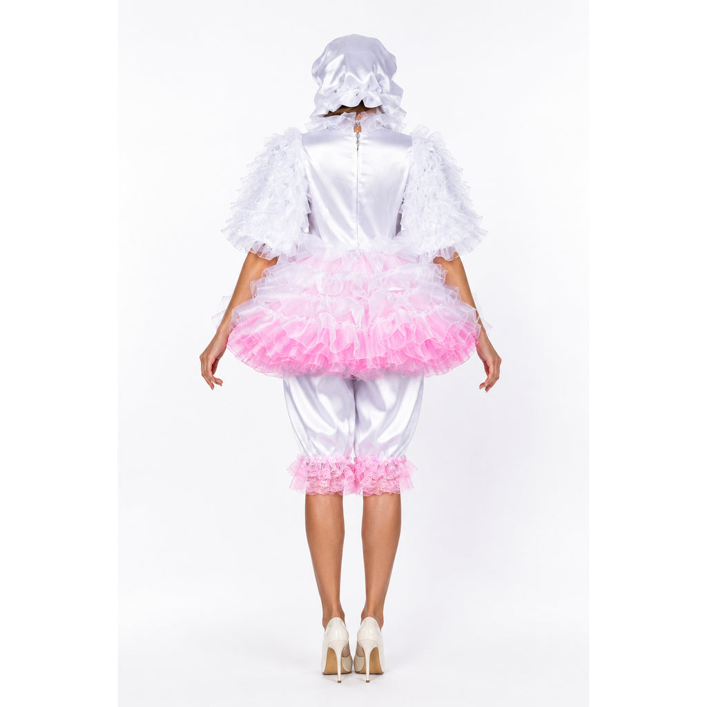 white satin organza dress G2402
