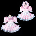 pink satin dress g2407
