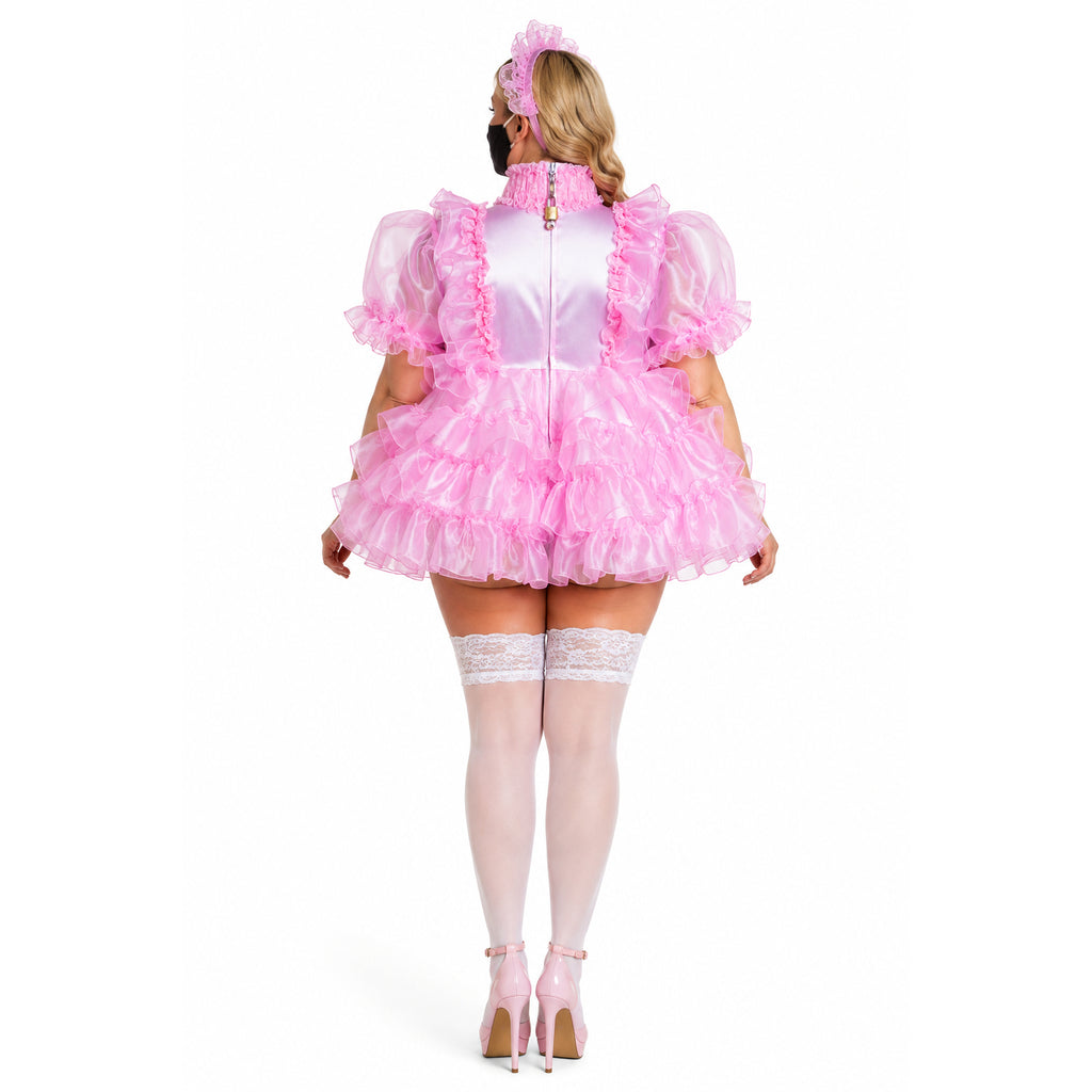 baby pink organza dress G2409