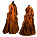 orange Taffeta dress G2411
