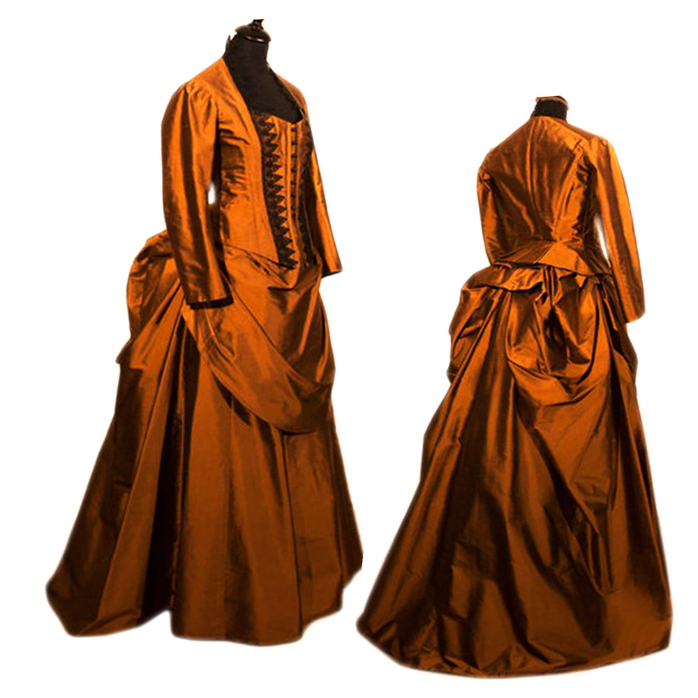 orange Taffeta dress G2411