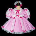 pink thin pvc dress G2413