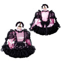 pink satin dress G2415