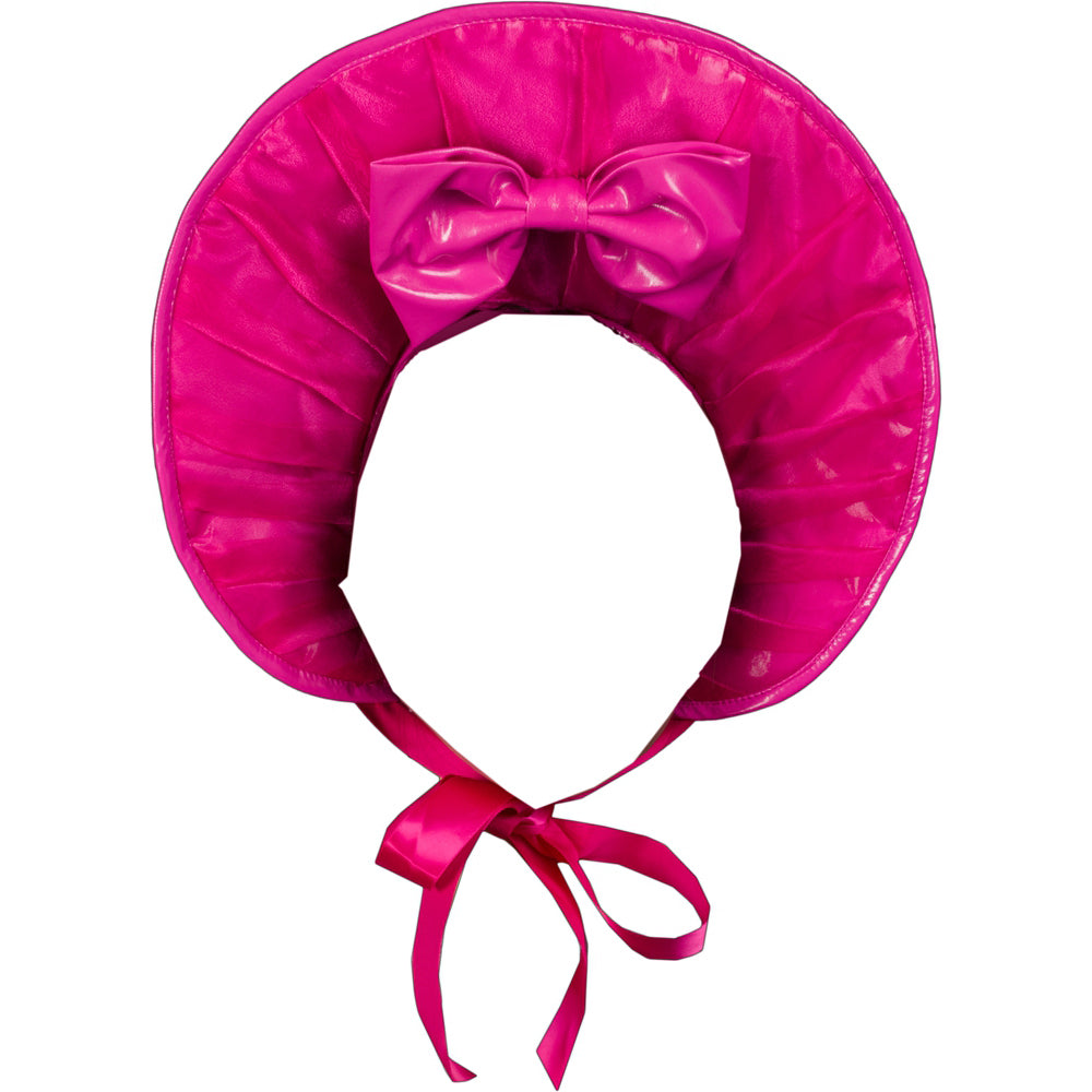 Hot pink thin pvc dress G2419