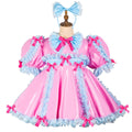 pink thin pvc dress G2421