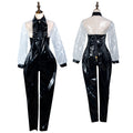 black thin pvc romper G2425