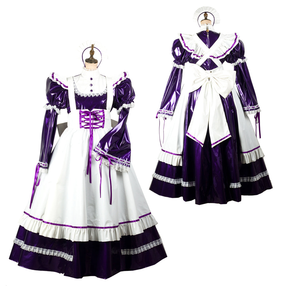 Purple Thin pvc dress G2436