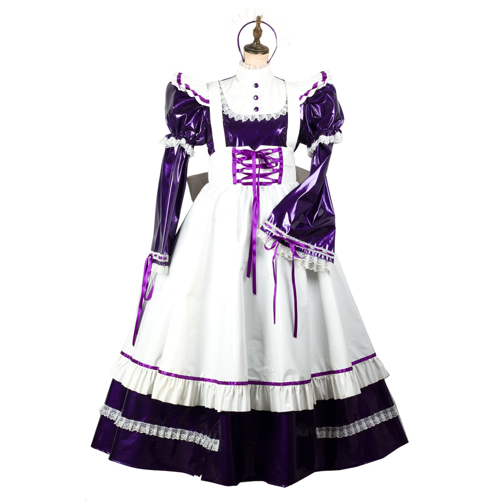 Purple Thin pvc dress G2436