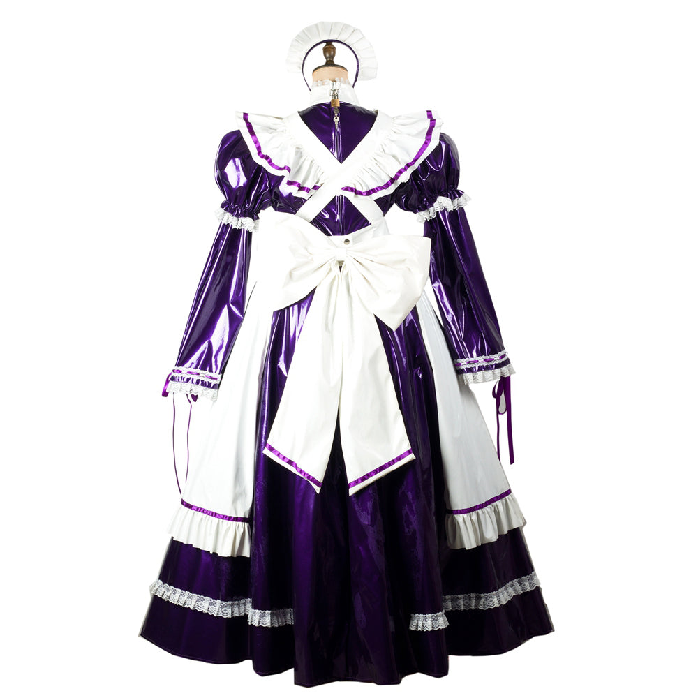 Purple Thin pvc dress G2436