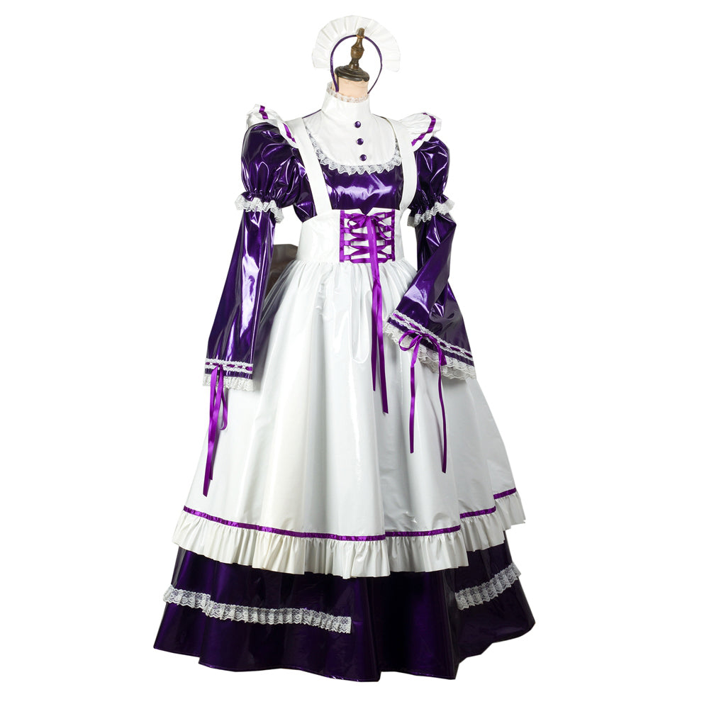 Purple Thin pvc dress G2436