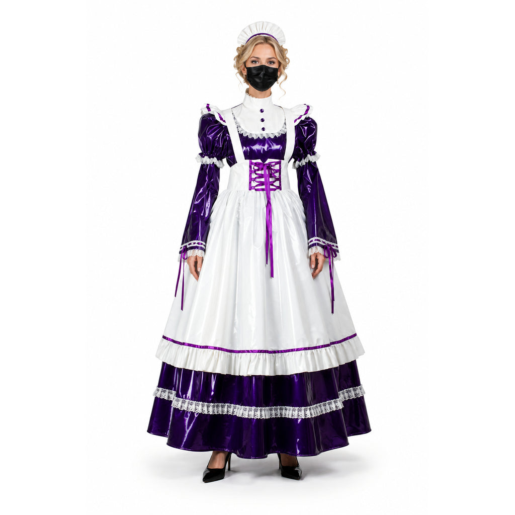 Purple Thin pvc dress G2436