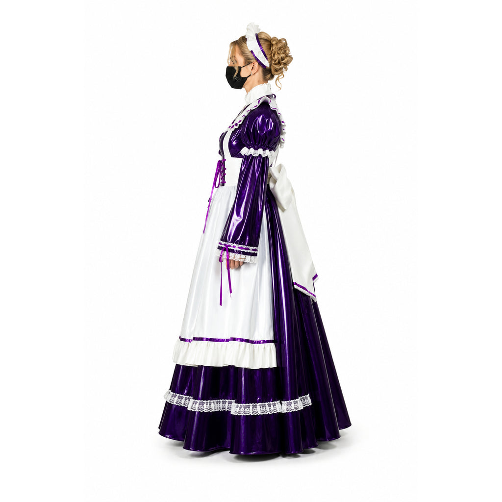 Purple Thin pvc dress G2436