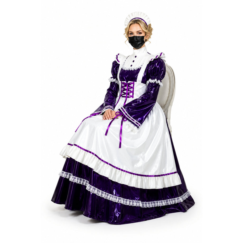 Purple Thin pvc dress G2436