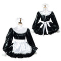 black thin pvc dress G2437