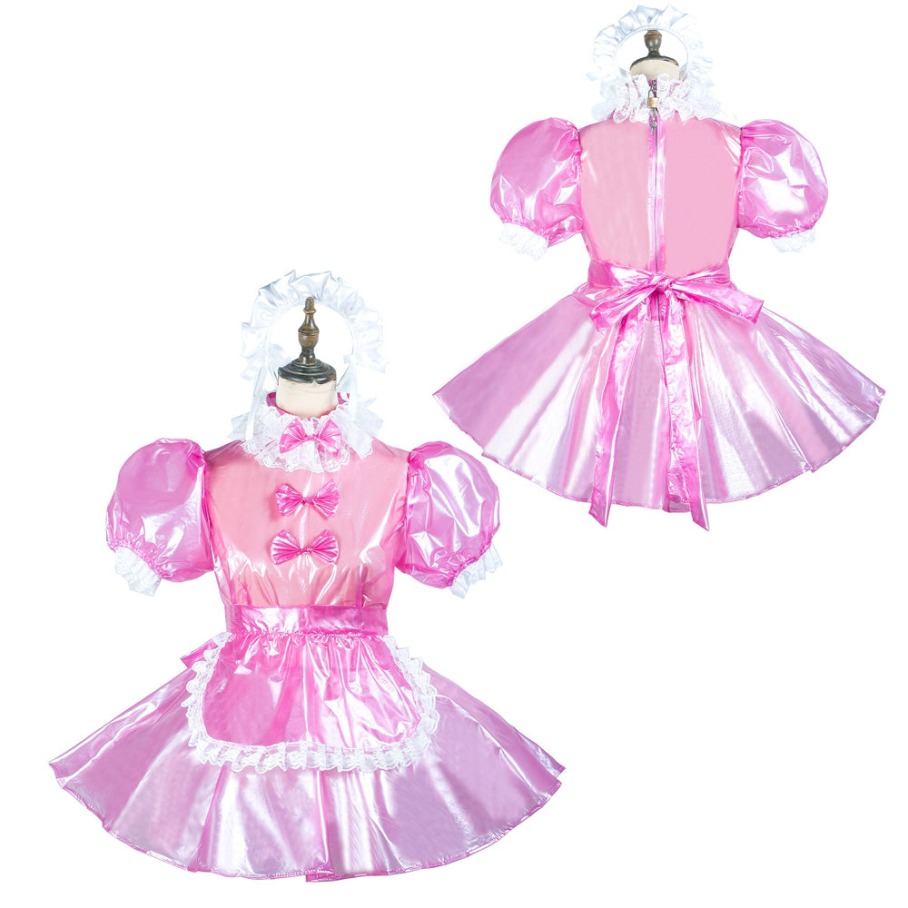 hot pink clear pvc dress G2438