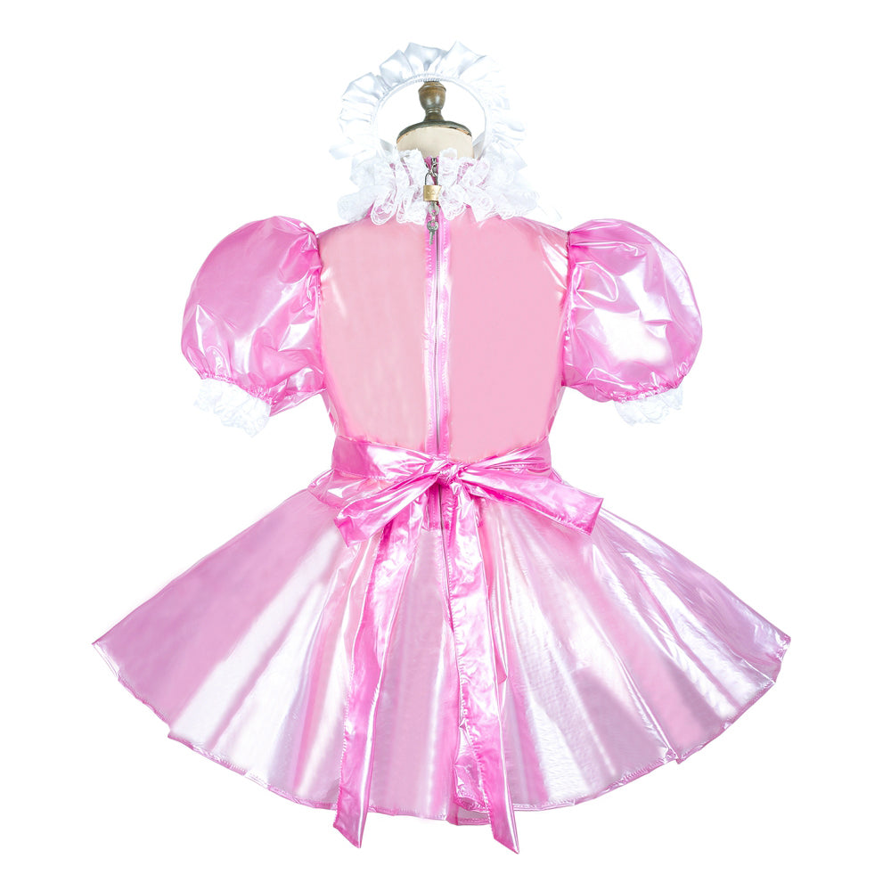 hot pink clear pvc dress G2438