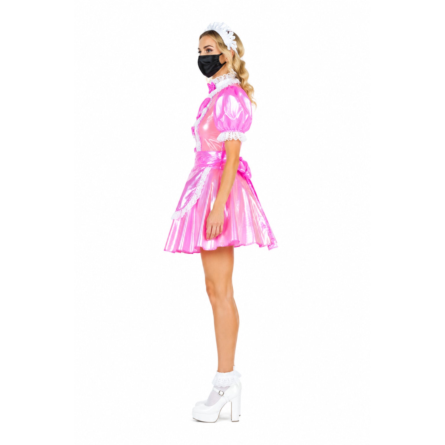 hot pink clear pvc dress G2438