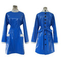 blaues dünnes PVC-Kleid G245