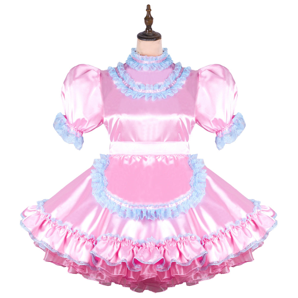 pink satin dress G2450