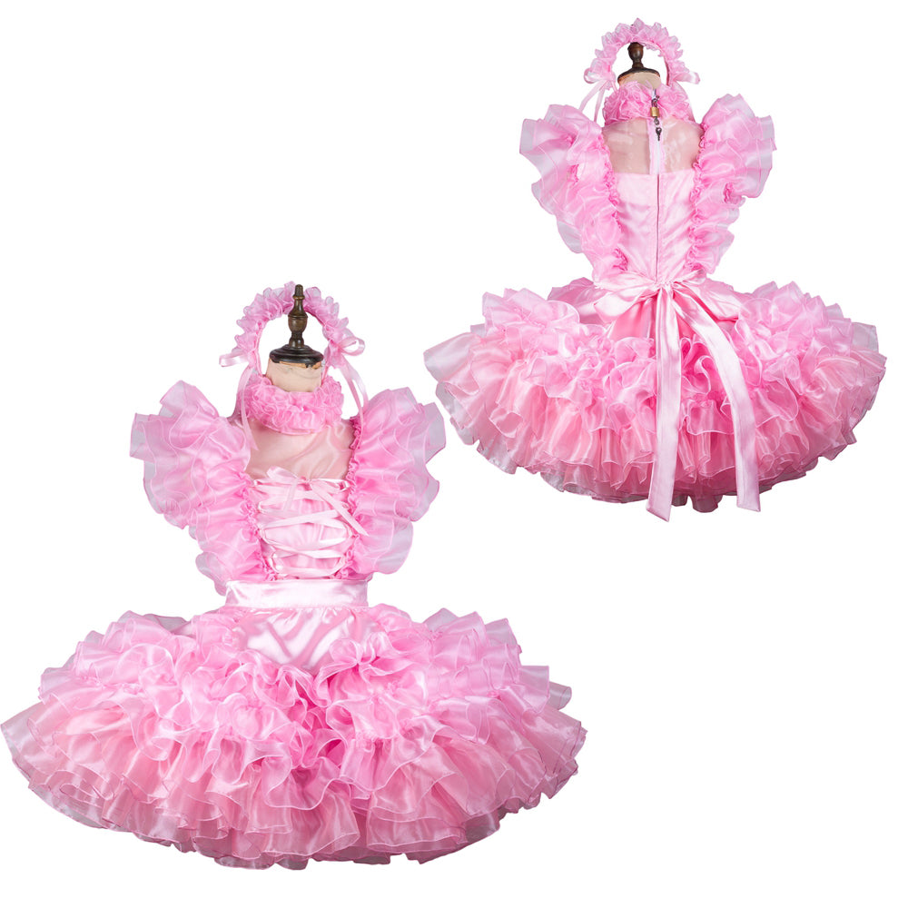 pink organza dress G2451