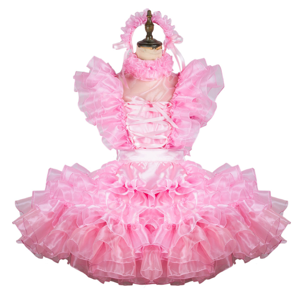 pink organza dress G2451