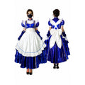 blue thin pvc dress G2457