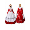 red thin pvc dress G2461