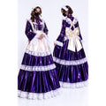 Purple thin pvc dress G2471
