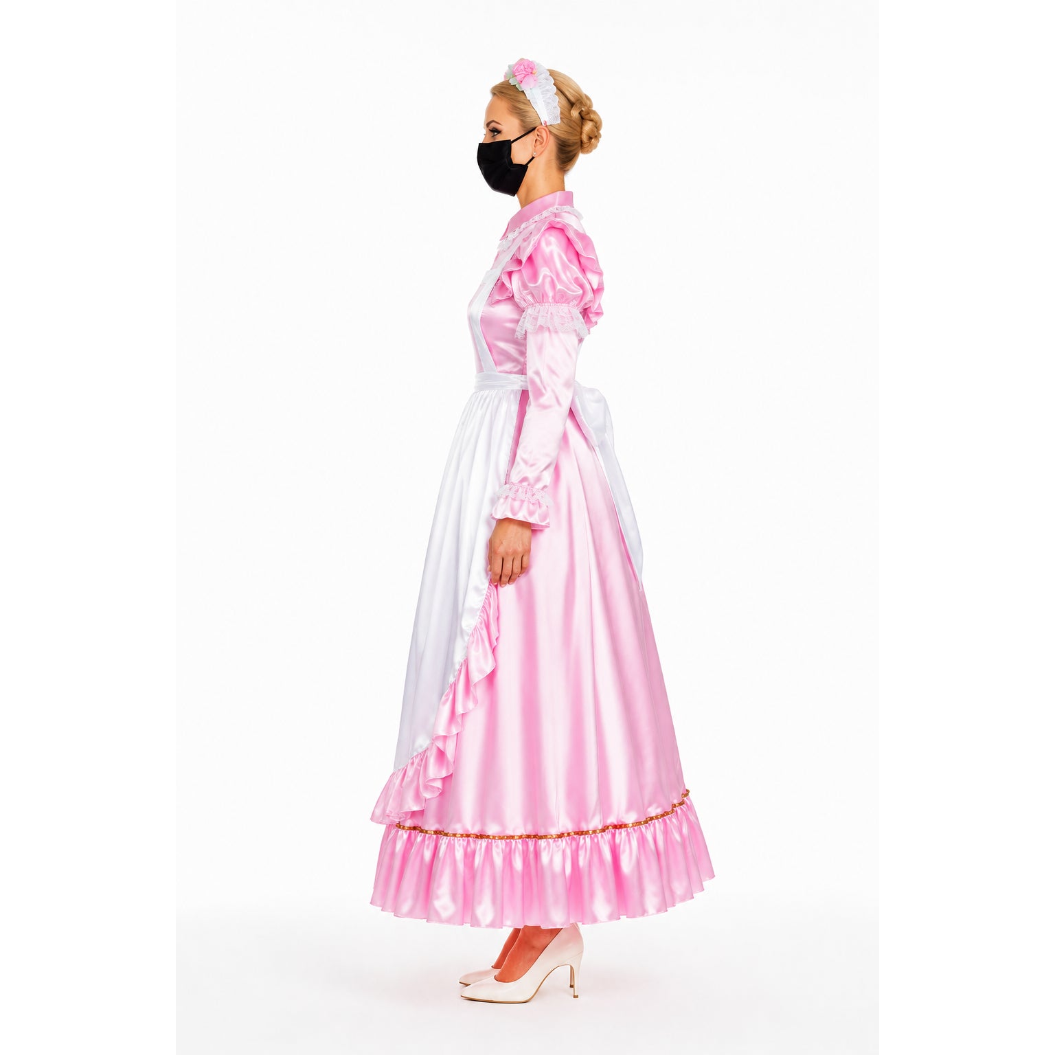 pinkes Satinkleid G272