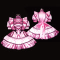 pink satin dress G277