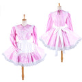 rosa dünnes PVC-Kleid G287
