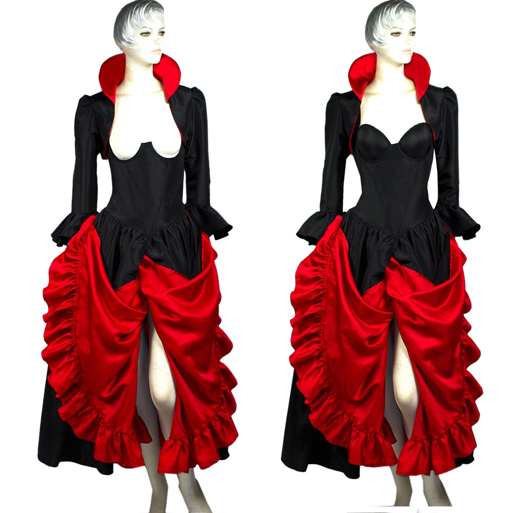 Black and Red Gothic Vampire Costume Dress G298