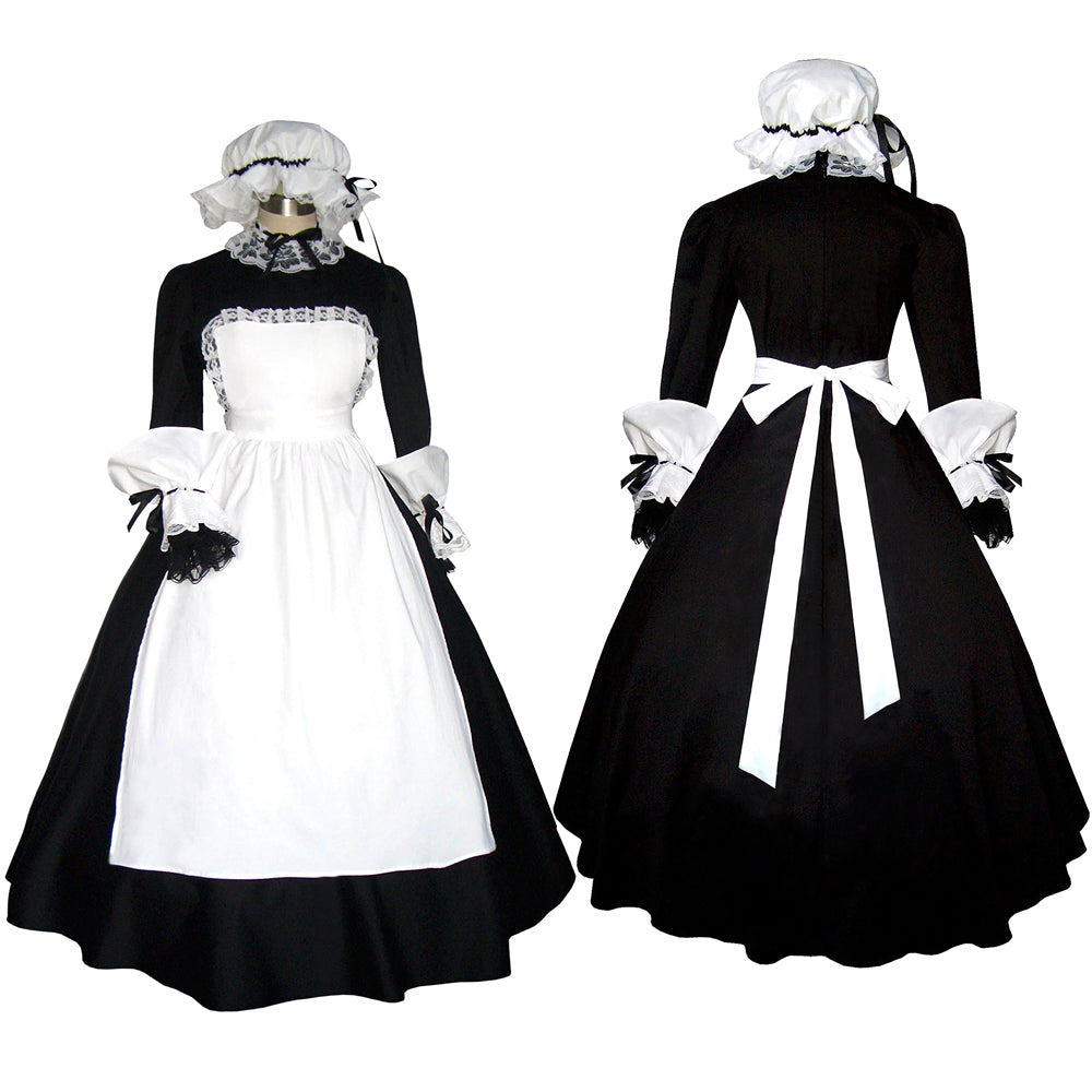 schwarzes Baumwollkleid G299